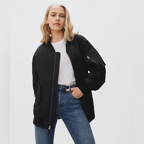NWT Everlane The Bomber Jacket in Black Size XS - Picture 13 of 13